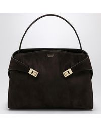 Ferragamo - Suede Hug Soft Xl Shoulder Bag - Lyst