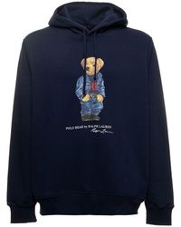 Polo Ralph Lauren Montauk Floral-print Spa Terry Hoodie in Blue