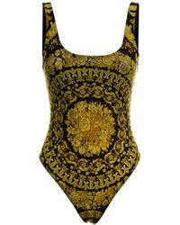 Versace - Woman's Baroque Printed Lycra One Piece Swimsuit - Lyst