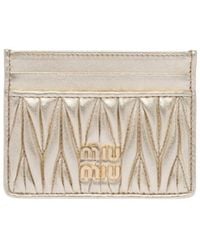 Miu Miu - Matelassé Nappa Leather Card Holder - Lyst