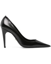 Prada - 100mm Leather Pointed Pumps - Lyst