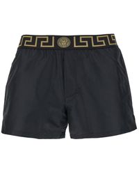 Versace - Swimsuit Shorts With Greca Detail - Lyst