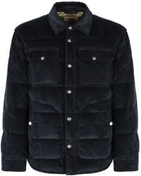 Woolrich - Quilted Padded Jacket With Snaps - Lyst