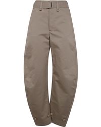 Lemaire - Belted Tapered Pants - Lyst