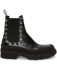 Alexander McQueen - Tread Slick Leather Chelsea Boots - Lyst