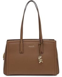 Michael Kors - Medium Brown Leather Shopping Bag - Lyst