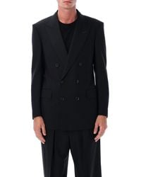 Tom Ford - Double-Breasted Wool Twill Jacket - Lyst