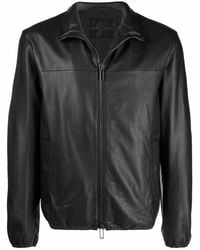 Emporio Armani - Leather Jacket - Lyst