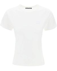 Acne Studios - Crew-Neck T-Shirt With Logo Patch - Lyst