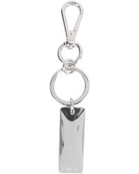 Paul Smith Key Ring With Striped Tag - Metallic