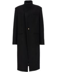 Balmain - Single-breasted Long Coat Coats, Trench Coats - Lyst