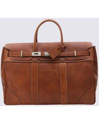Brunello Cucinelli - Leather Weekender Travel Bag - Lyst