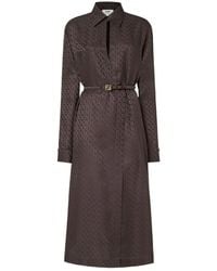 Fendi - Ff Jacquard Silk Dress - Lyst