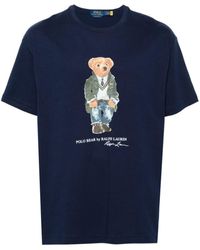 Ralph Lauren - Polo Bear-print Crewneck Cotton-jersey T-shirt - Lyst