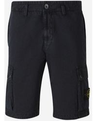 Stone Island - Cotton Cargo Bermuda Shorts - Lyst