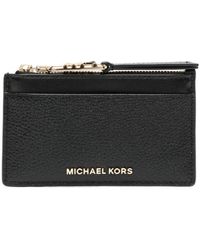 MICHAEL Michael Kors - Logo-lettering Pebbled Leather Wallet - Lyst