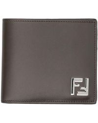 Fendi - Ff Squared Bi-Fold Wallet - Lyst