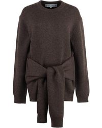JW Anderson - Long Sleeve Crew-Neck Sweater With Front Knot Detail - Lyst