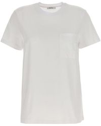 Max Mara - Embroidered Logo Pocket T-Shirt - Lyst