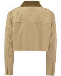 Fay - 2-hook Canvas Cropped Jacket - Lyst
