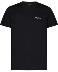 Balmain - Flocked Logo T-shirt - Lyst