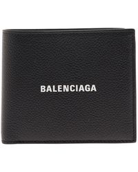 Balenciaga - Bifold Wallet With Logo Lettering Print - Lyst