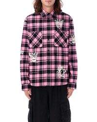 Off-White c/o Virgil Abloh - Off- Character Check Flannel Shirt - Lyst