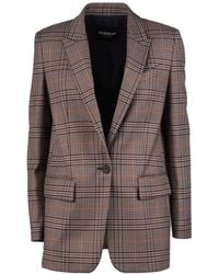 Dondup - Prince Of Wales Single-breasted Blazer - Lyst