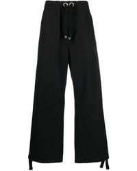 Versace - Logo-embroidery Straight Trousers - Lyst