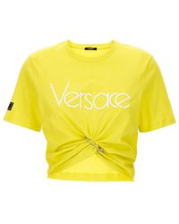 Versace - Logo Crop T-shirt - Lyst
