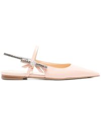 Mach & Mach - Crystal Cube Slingback Flats 10Mm Shoes - Lyst