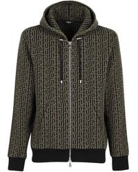 Balmain - Knitted Full-zip Sweatshirt - Lyst