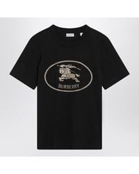 Burberry - T-Shirt With Equestrian Knight Design - Lyst