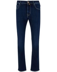 Jacob Cohen - Low Waist Blue Slim Jeans In Cotton Blend Man - Lyst