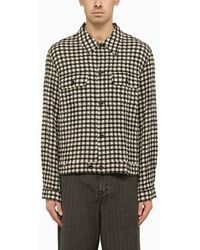 Our Legacy - Cotton Blend Checked Shirt Jacket - Lyst