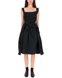 Vivienne Westwood - Sunday Draped Cotton-Poplin Midi Dress - Lyst