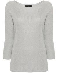 Fabiana Filippi - Cotton Blend Crewneck Sweater - Lyst