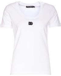 Dolce & Gabbana - Jersey T-Shirt With Dg Logo - Lyst