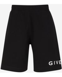 Givenchy - Logo Cotton Bermuda Shorts - Lyst
