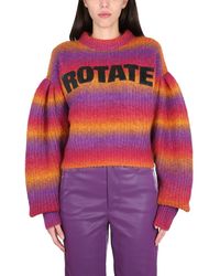 ROTATE BIRGER CHRISTENSEN - Knit Puff-sleeve Jumper - Lyst