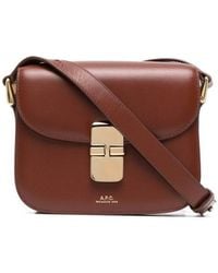 A.P.C. - Grace Leather Crossbody Bag - Lyst