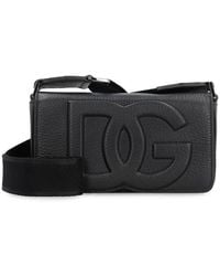 Dolce & Gabbana - Mini Leather Crossbody Bag With Adjustable Ribbon Strap - Lyst