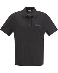 Brunello Cucinelli - Lightweight Cotton Jersey Polo Shirt With Precious Button Tab - Lyst