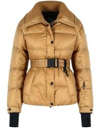 Moncler - Padded 'Bataillouse' Ski Jacket With Camel Polyamide Belt - Lyst