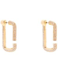 Marc Jacobs - The J Marc Pavé Hoops Gold Earrings - Lyst