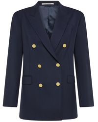 Tagliatore - Double-Breasted Wool Blend Versine Blazer With Pockets - Lyst