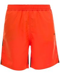 Off-White c/o Virgil Abloh - Off- Swim Trunks With Diag Print - Lyst