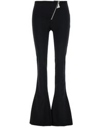 The Attico - Flared Pants With Oblique Zip - Lyst