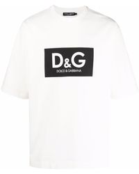 Dolce & Gabbana D&g Logo Oversize T-shirt - White