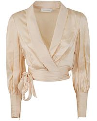 Zimmermann - Silk Wrap Top Clothing - Lyst